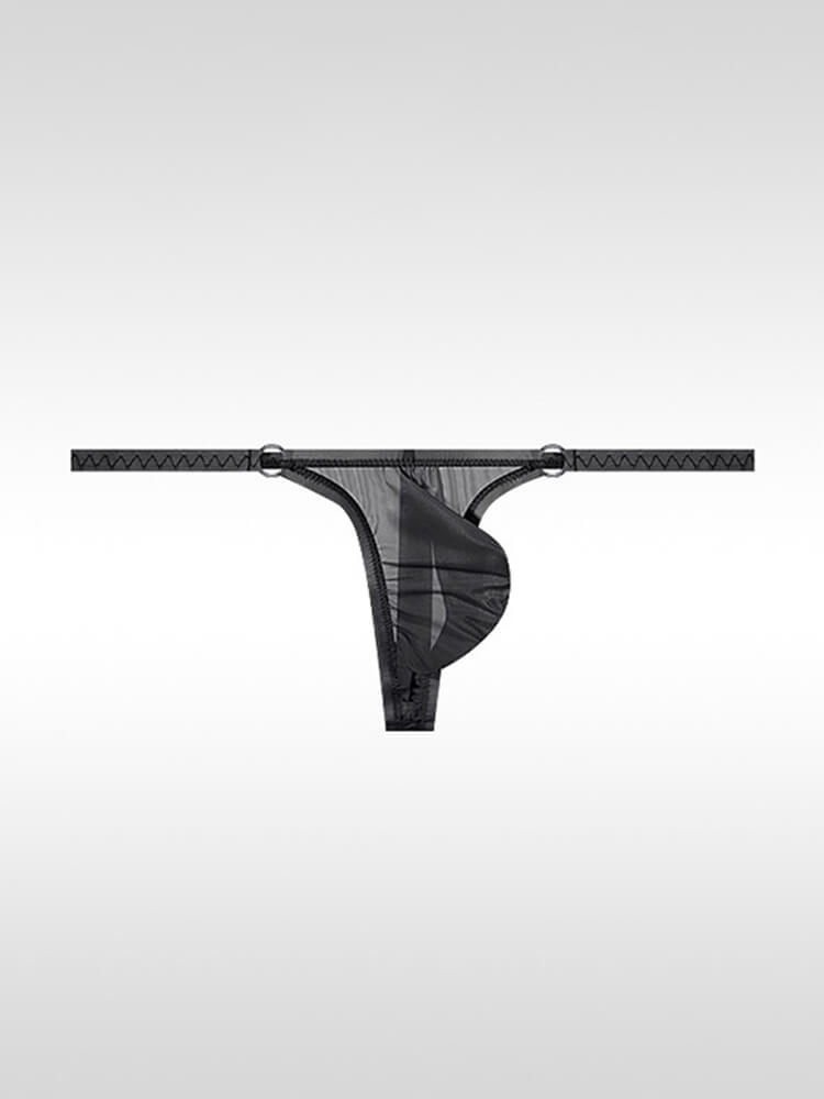 Men's Sexy Ultra-Thin Ice Silk Sheer Low-Rise Thong