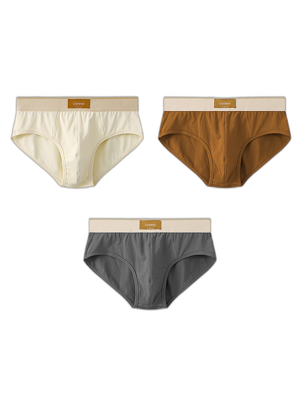 3 Pack Men’ Breathable Stretch-Cotton Briefs