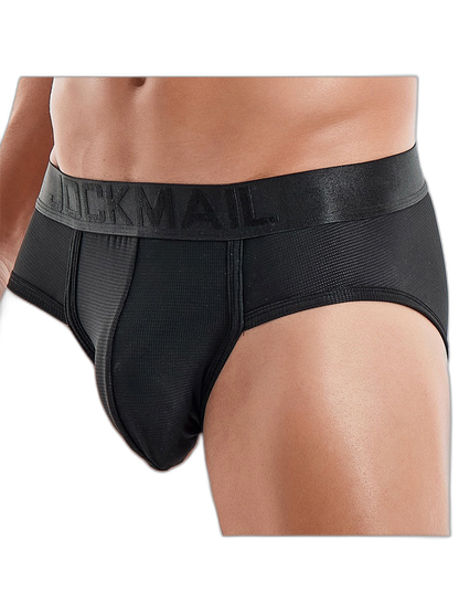 Men's Solid Color Mesh Breathable Sports Fitness Briefs