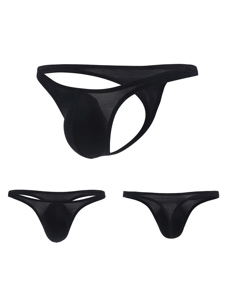 Men's Low Waisted Ice Silk Nylon Thong