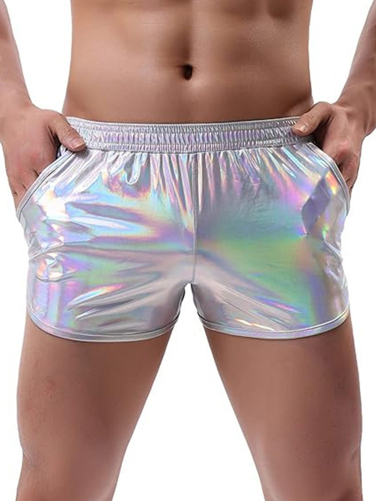 Men's Loose-Fitting Shiny Seamless Shorts