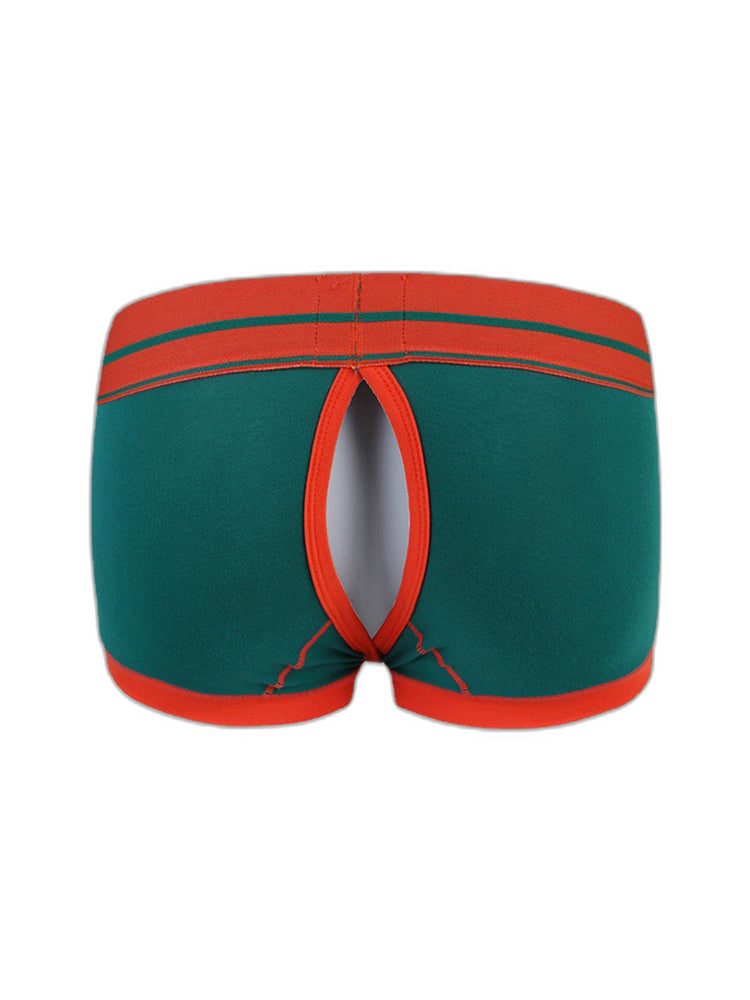 2 Pack Men's Large Pouch Back Opening Sexy Trunks