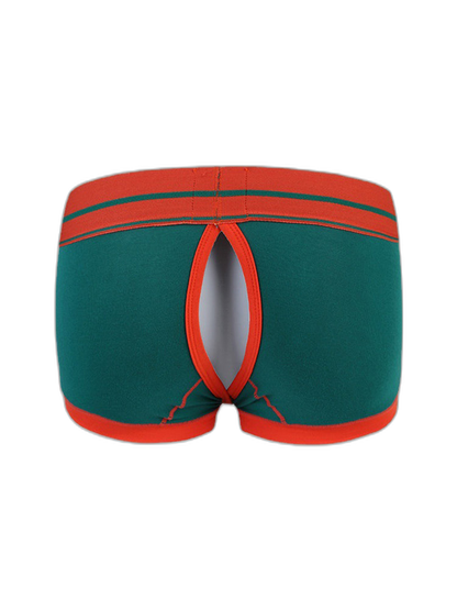 2 Pack Men's Large Pouch Back Opening Sexy Trunks