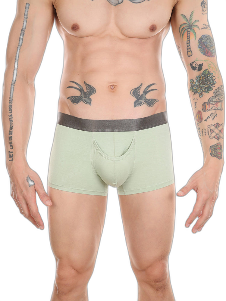 Men’s Dual Ball Pouch Trunks With Fly Front