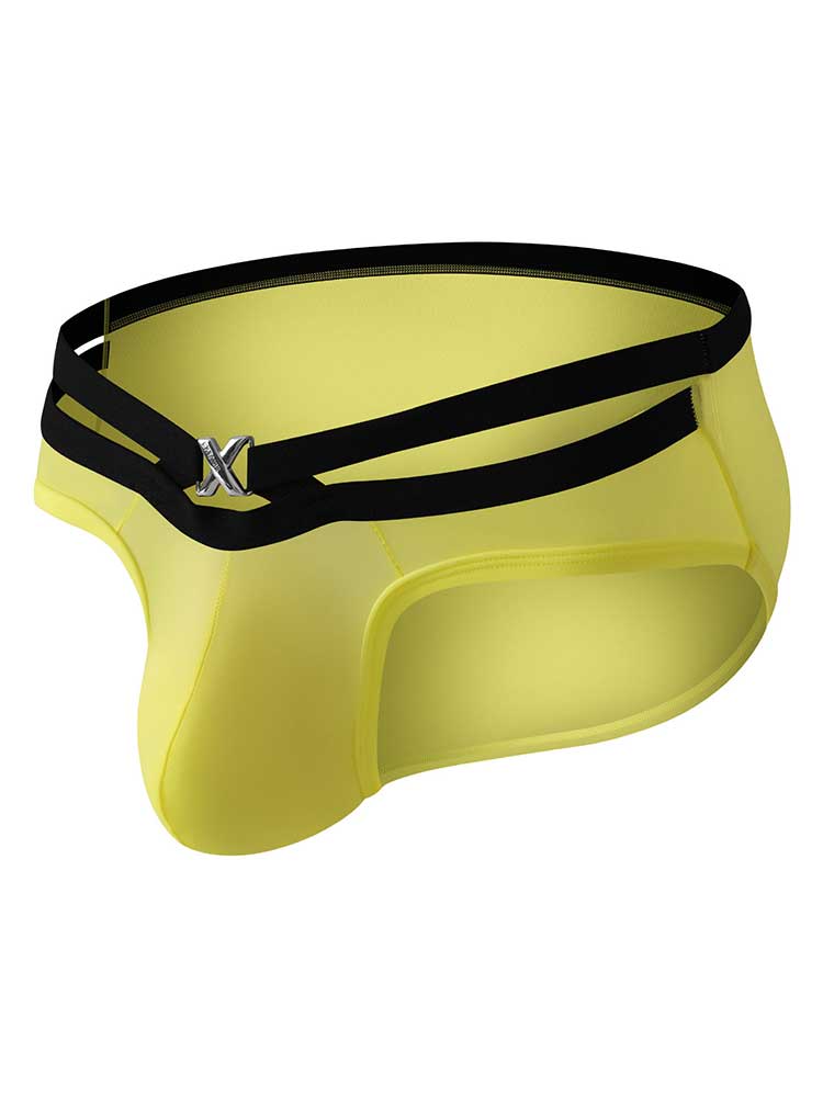 Men's Sexy Solid-Color Cutout Pouch Briefs