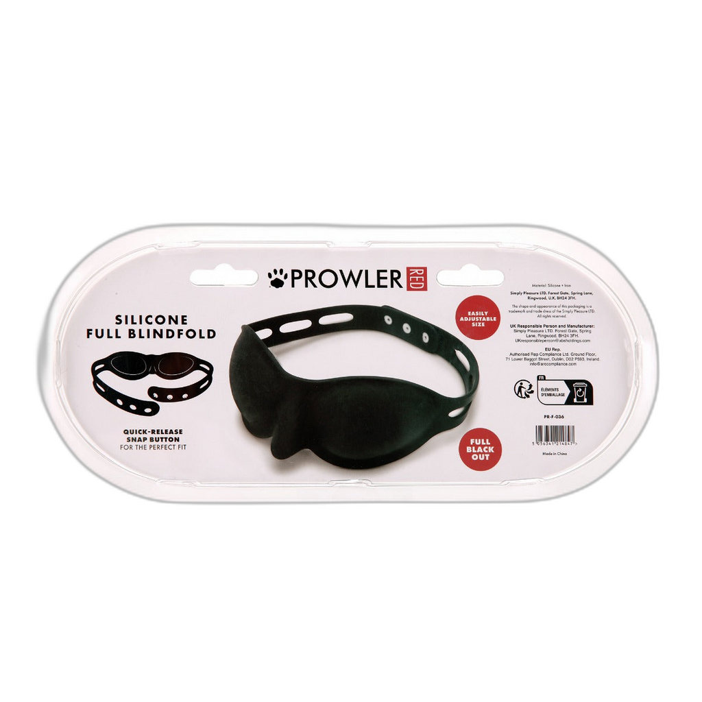 Prowler RED Silicone Full Blindfold Black