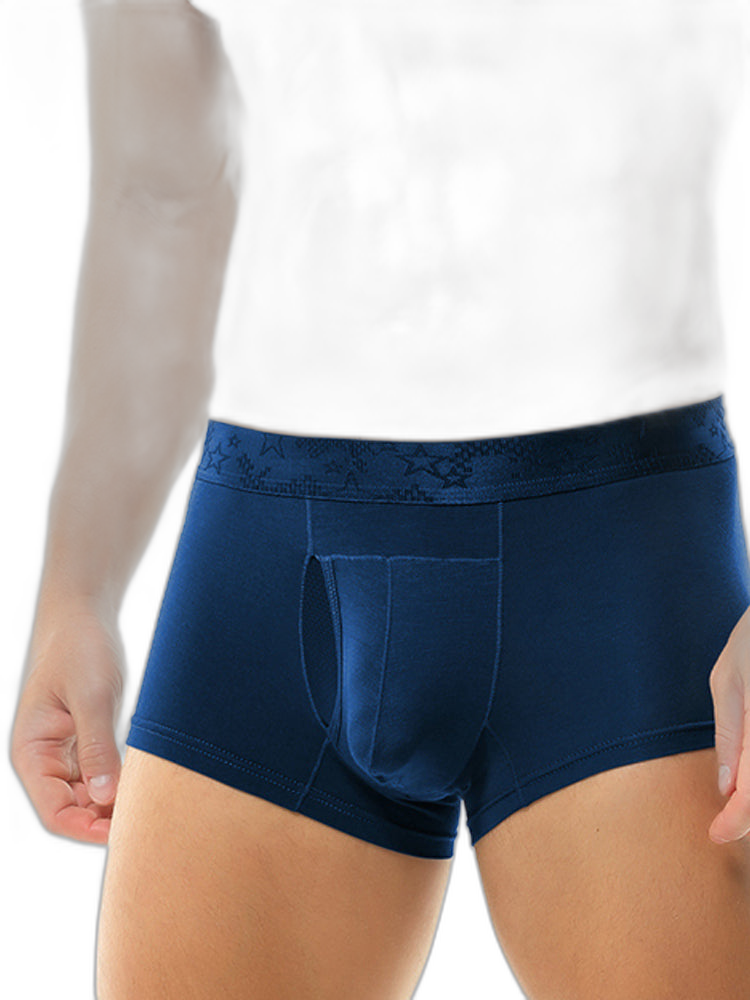 4 Pack Men’s Support Pouch Trunks With Functional Fly