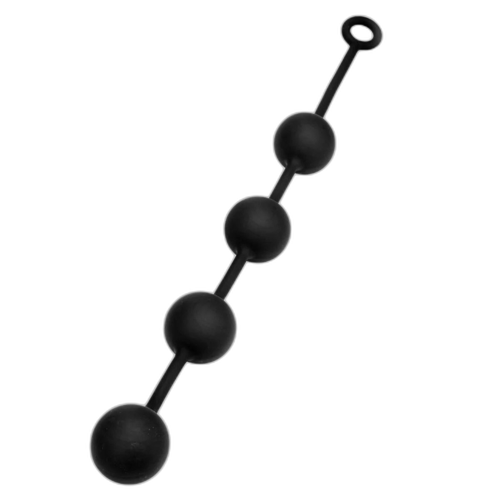 Prowler RED Silicone Anal Beads Black Large
