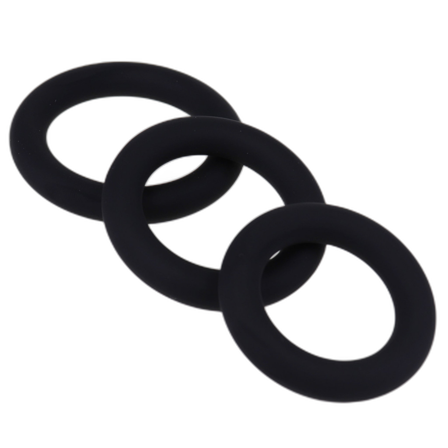 ruff GEAR Pure Silicone Stretch Cock Ring Set Black
