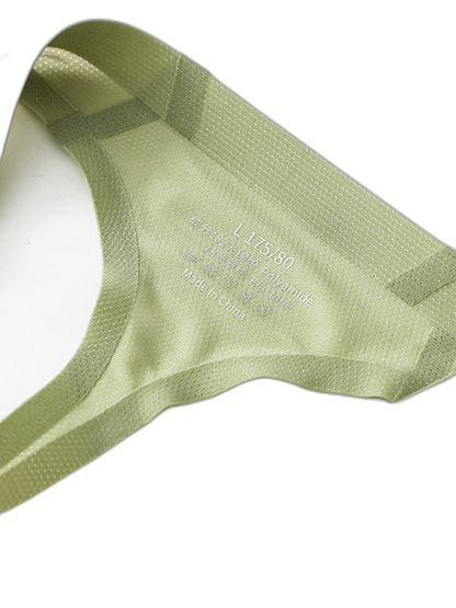 3 Pack Men's Solid Color Seamless Comfort Quick-Dry Breathable Thongs