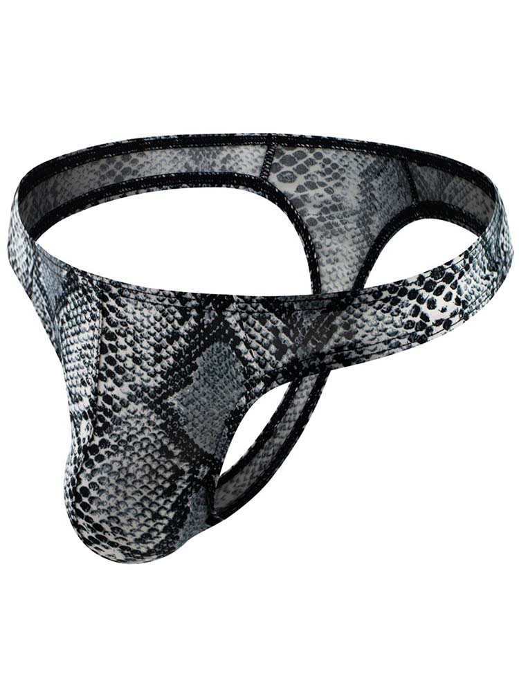 Men's Leopard Print Low Rise Thong