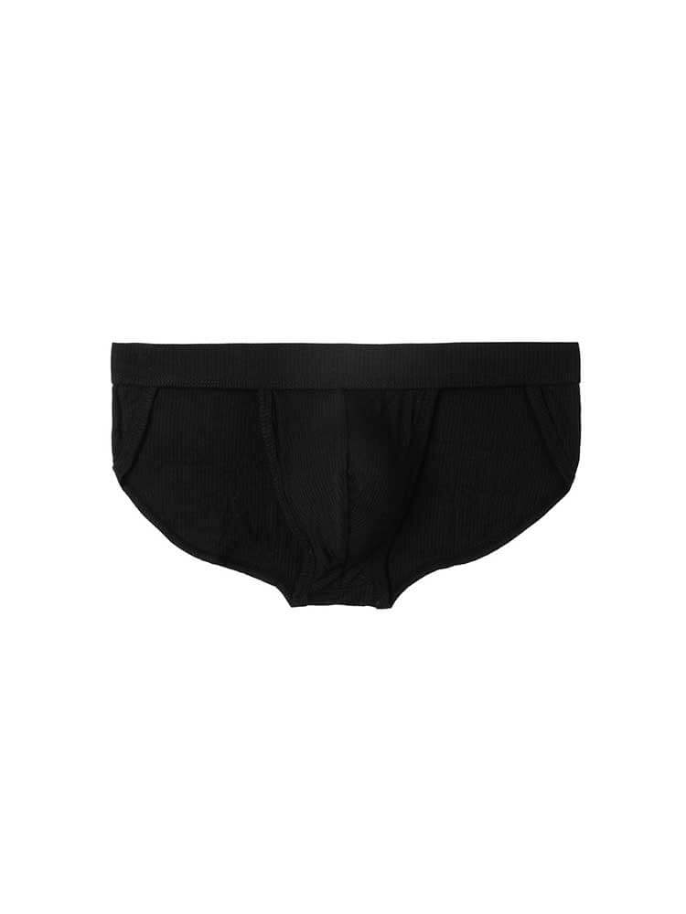 Men's Low-Rise Sexy High-Cut Ribbed Cotton Briefs