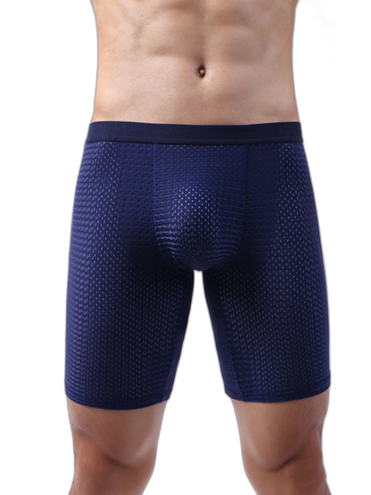 3 Pack Men’s Anti-chafing Mesh Long Boxer Briefs