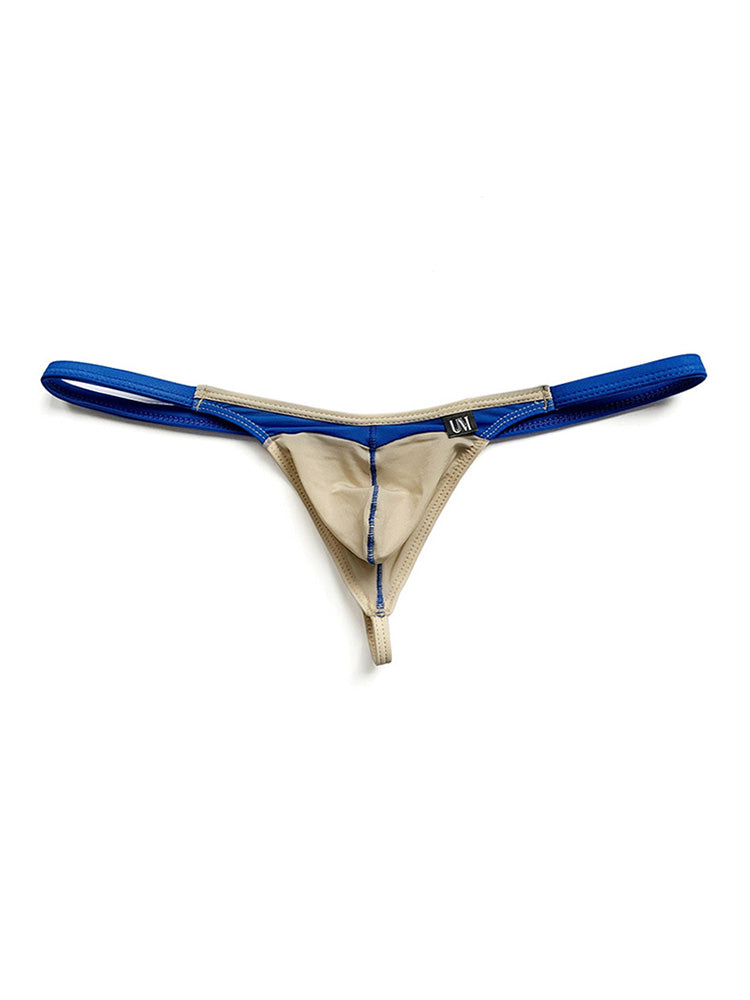 Men's Candy Color Semi Transparent Low Rise Thong