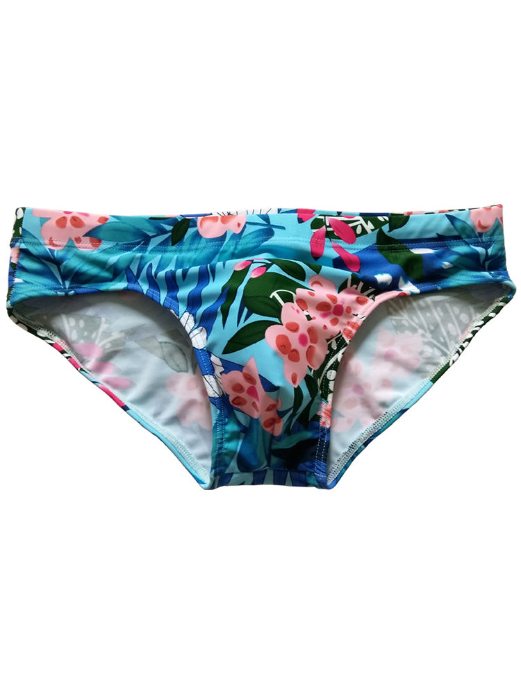 Men's Printed Sexy Cup Triangle Swim Briefs