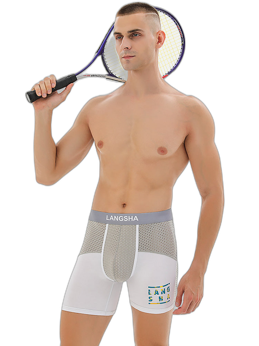 Men's Anti-Chafing Sports Boxer Briefs with Spacious Pouch