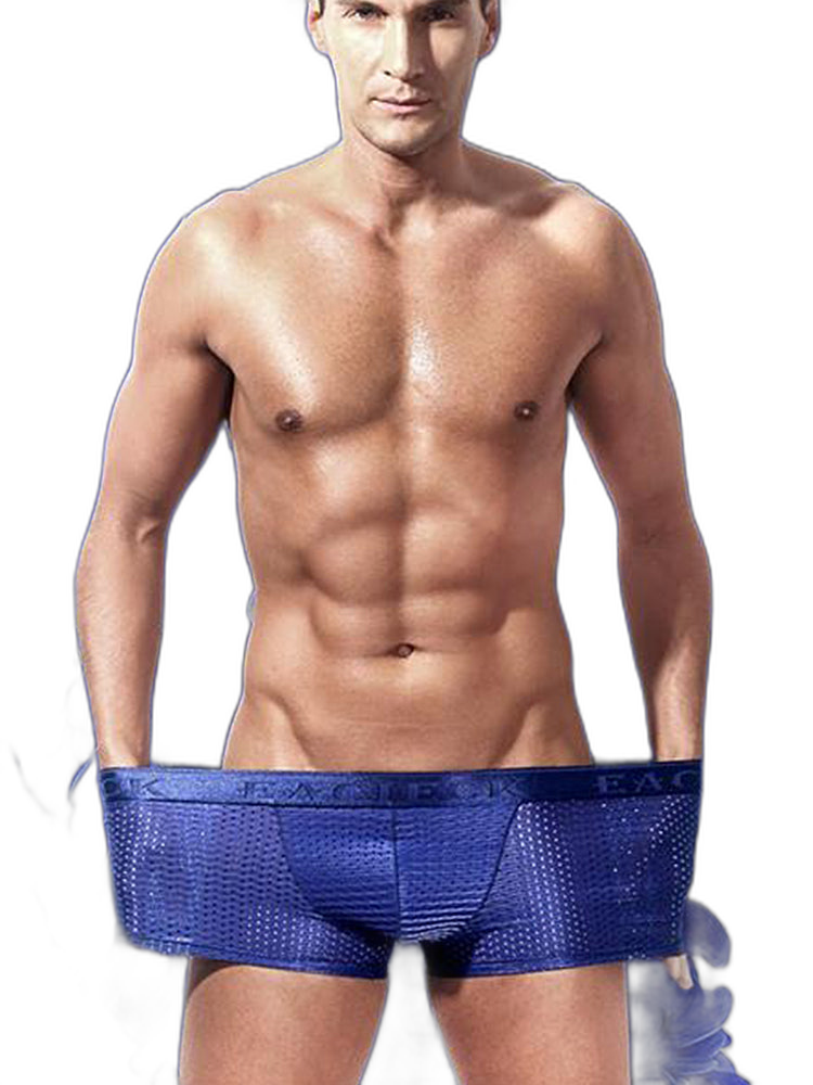 Men's Mesh Thin Ice Silk High-Stretch Comfy Waistband Trunks