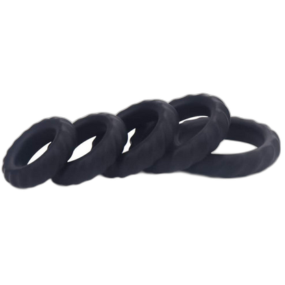 ruff GEAR Pure Silicone XACT Fit Cock Rings 5 Pack