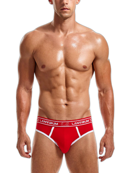 Men’s Spliced Color Pouch Briefs