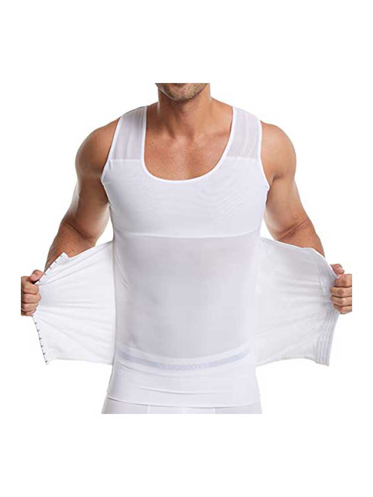 Men's Adjustable Buckle Body Shaping Mesh Vest