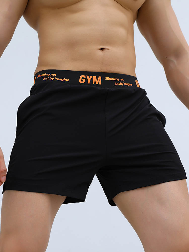 Men's Thin Loose Elastic Ice Silk Fitness Shorts