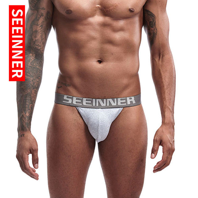 Cotton Sexy Low-waist Thongs Men's Underwear