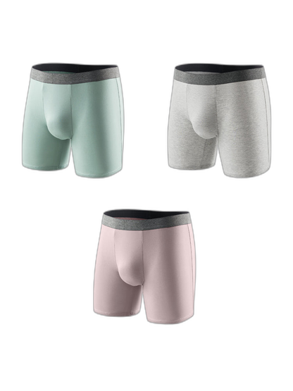3 Pack Men's Plus-Size Anti-Chafing Performance Boxer Briefs