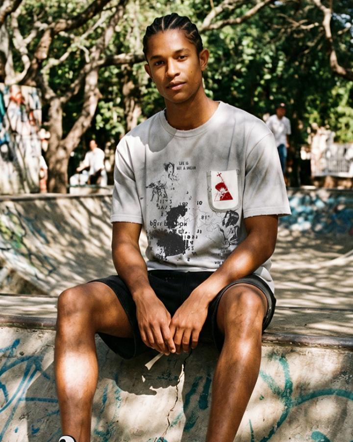 Washed Graphic Pocket T-Shirt