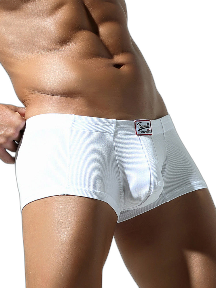 2 Pack Men's Soft Solid Color Simple Comfortable Breathable Trunks