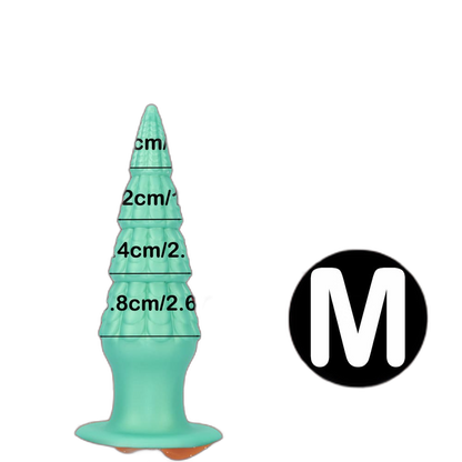 Christmas Tree Dildo - Silicone Butt Plug with Unique Layered Design - 3 Sizes