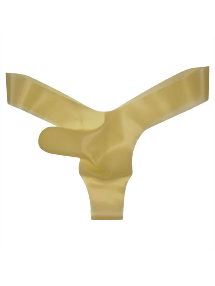 Men's Low-Rise Seamless Latex V-Cut Thong