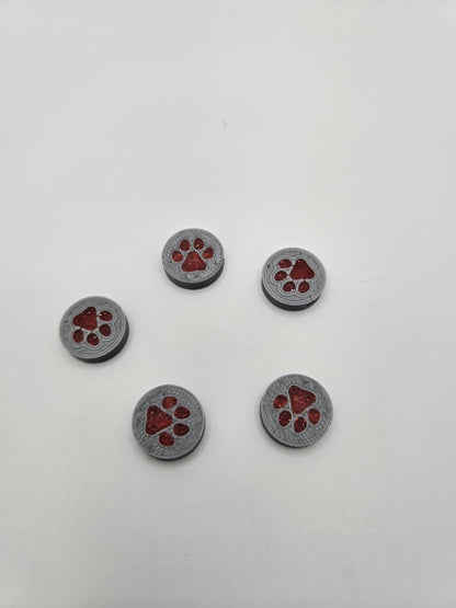 3D Printed Puppy Paw Kandi Bead
