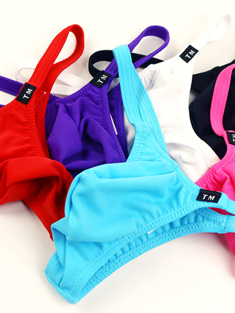 Men's Solid Color Sexy Pouch Low-Rise Thong