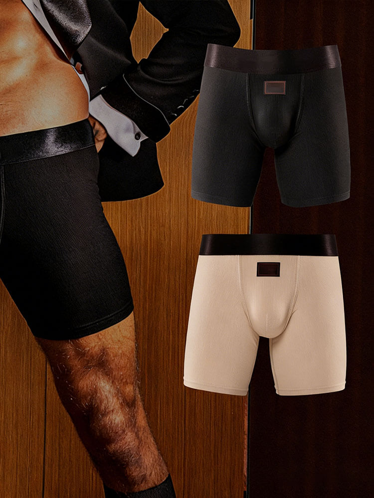 Men's Business Wide Belt Breathable Boxer Briefs