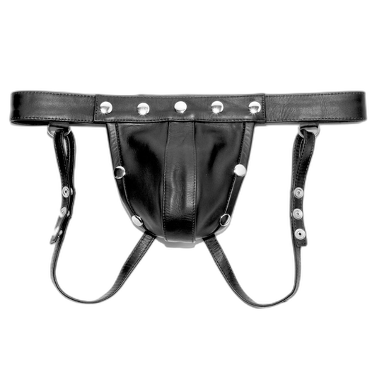Prowler RED Leather Harness Jock Strap Black