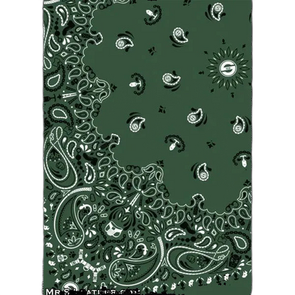 Mr.S Leather Zipper Pocket Neck Hanky - Green