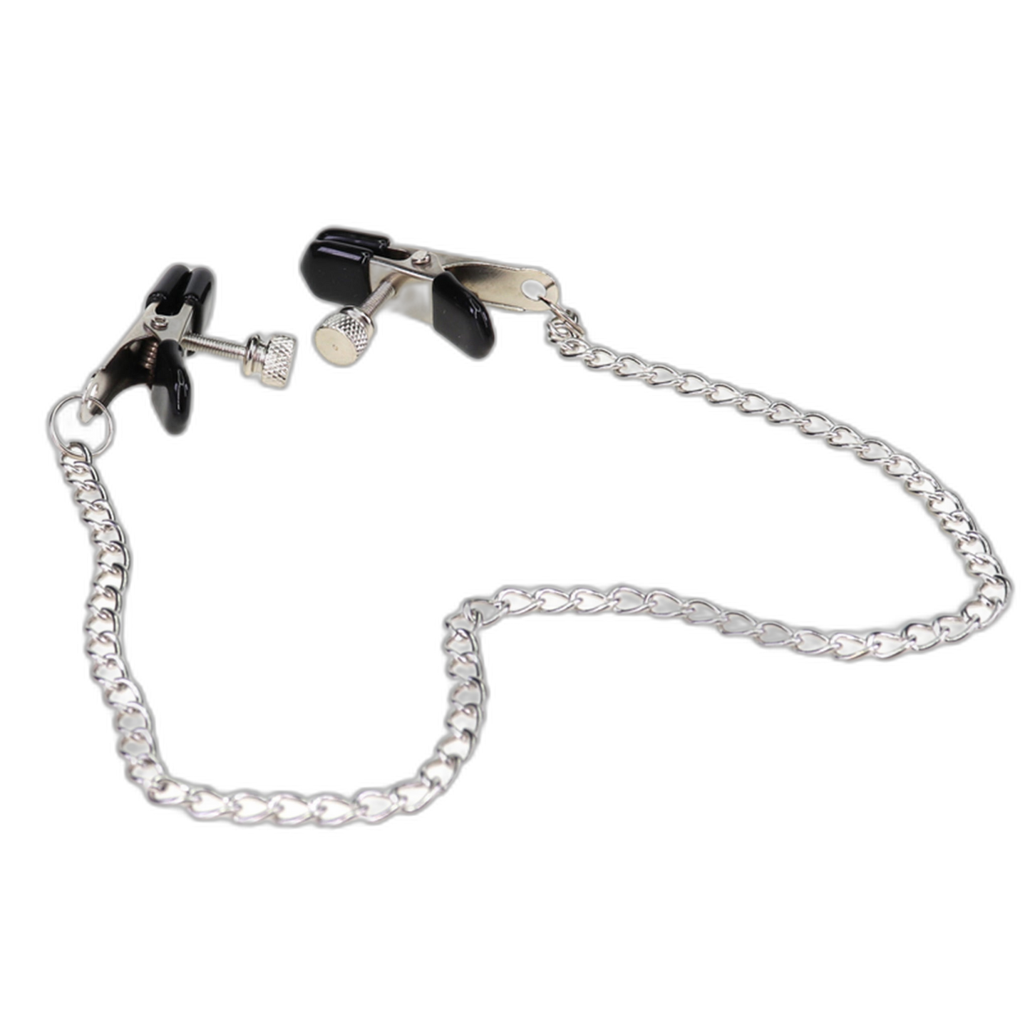 ruff GEAR Metal Wide Grip Nipple Clips with Chain Black