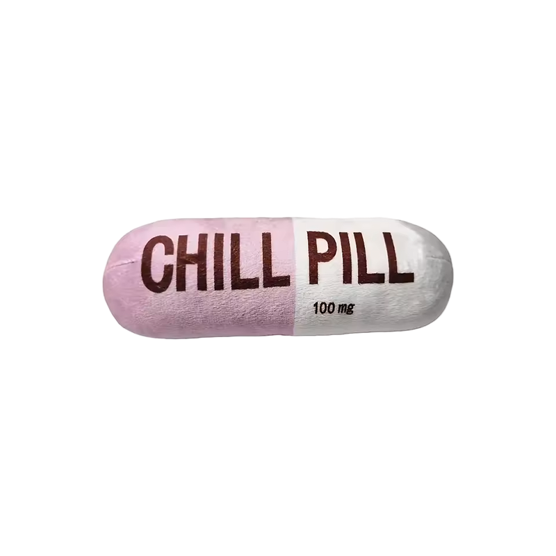 Chill Pill Plushie Pink