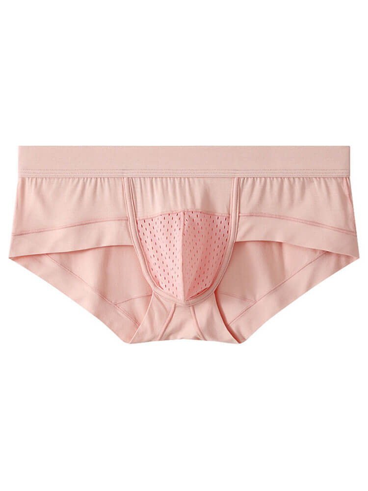 Men's Solid-Color Breathable Bamboo Fiber Briefs