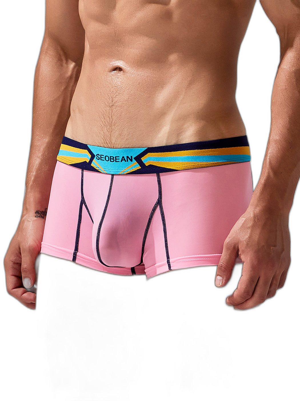 Men's Sport Splicing Lines Trunks