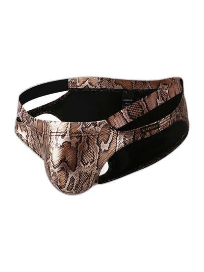 2-pack Men's Snake Print Hollow Briefs