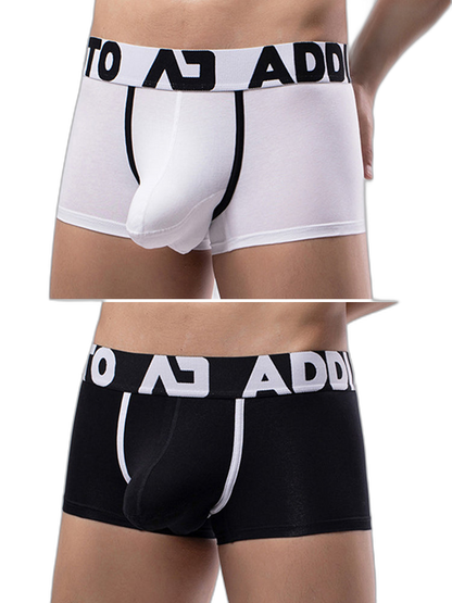 2 Pack Men's Gun and Bullet Separation Large Pouch U-Convex 3D Cut Loose Trunks