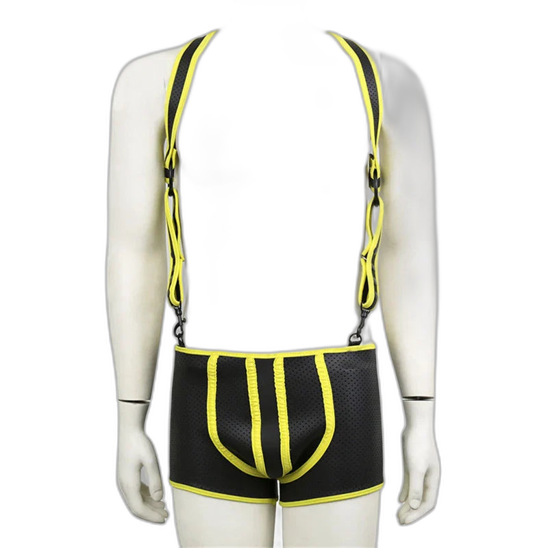 Neoprene Backless Fetishwear Suspenders