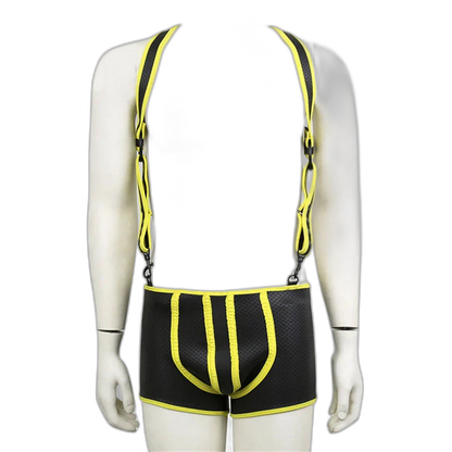 Neoprene Backless Fetishwear Suspenders