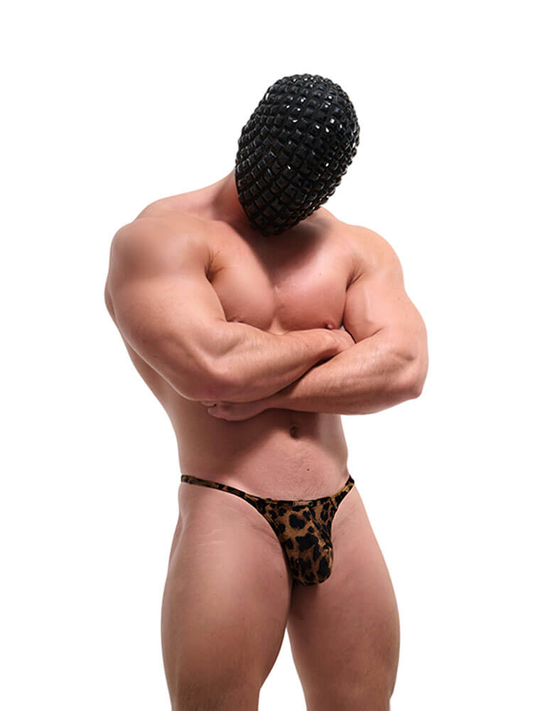 Men's Sexy Low-Rise Leopard Print Thin Strap Thong