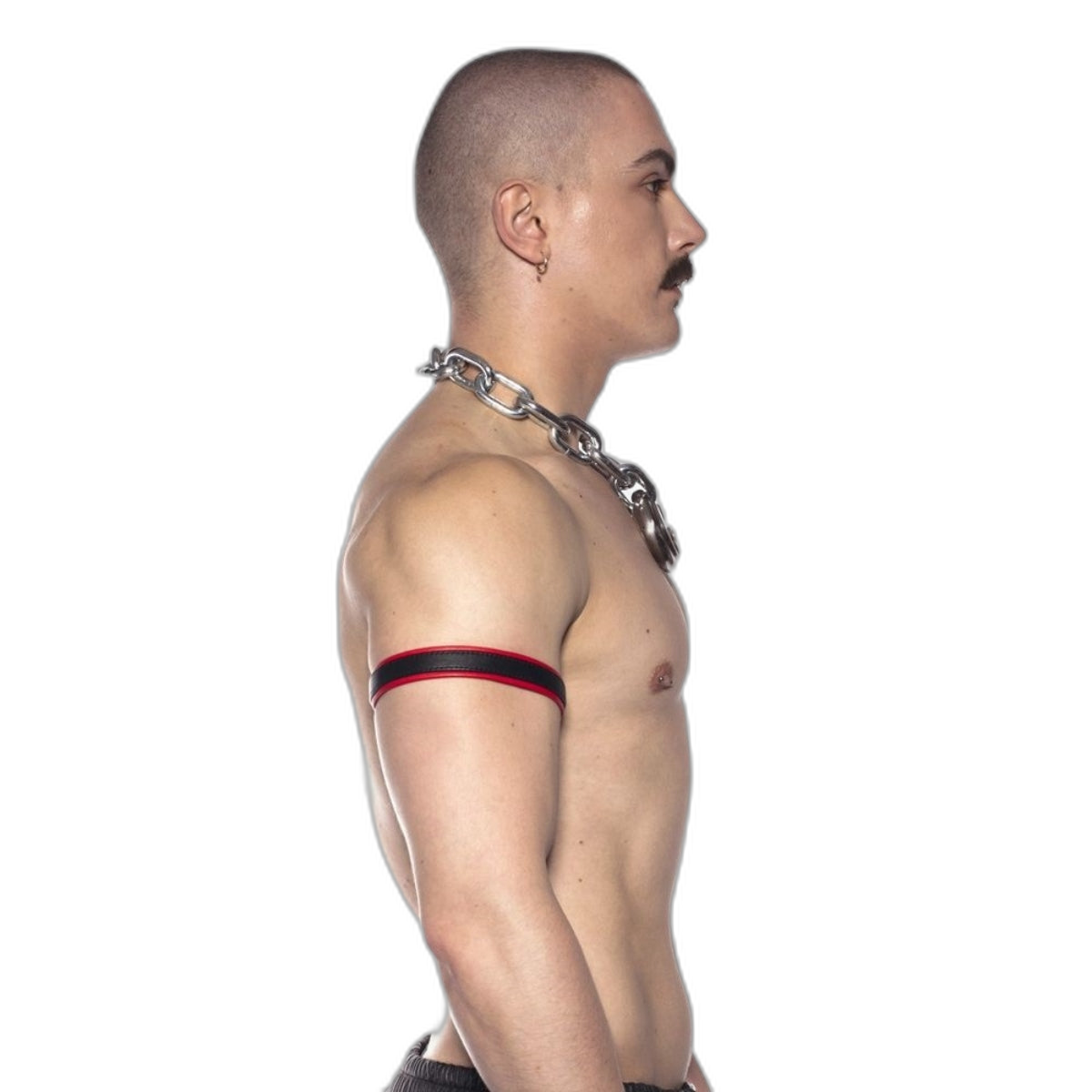 Prowler RED Leather Bicep Band Black Red