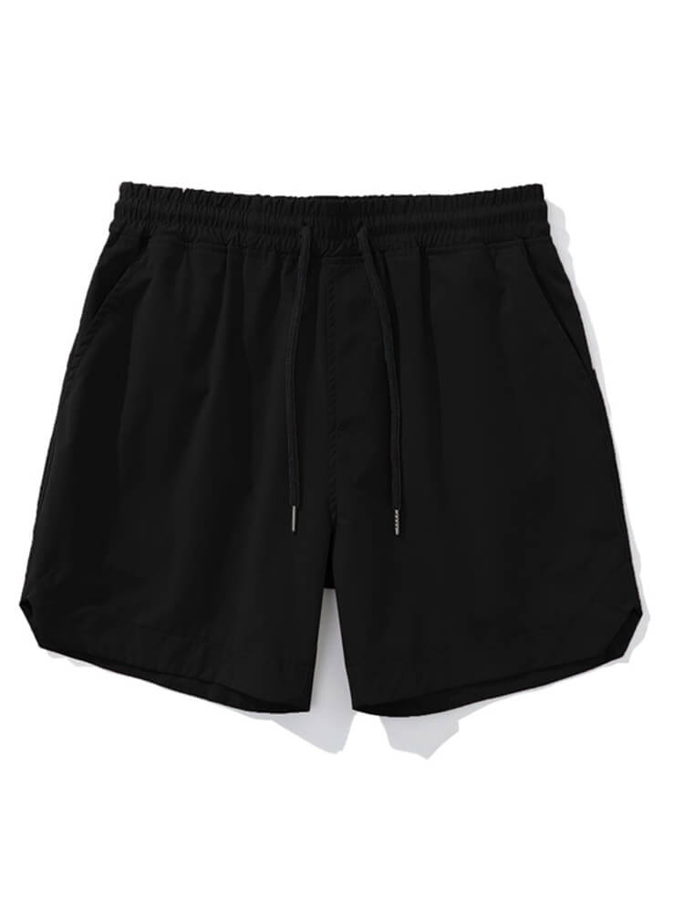 Men's Solid-Color Quick-Dry Side Slits Athletic Shorts