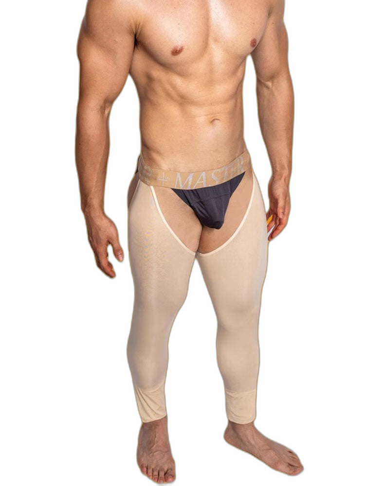Men's Low-Waist Sexy Hollow Silk-Smooth Semi-Transparent Thermal Pants