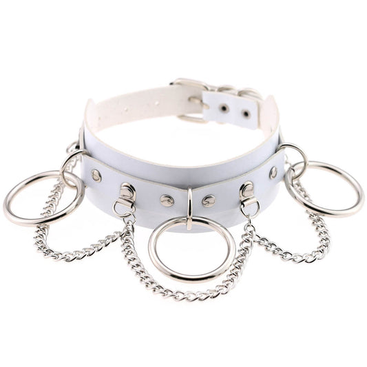 PU Leather Punk Chain Choker