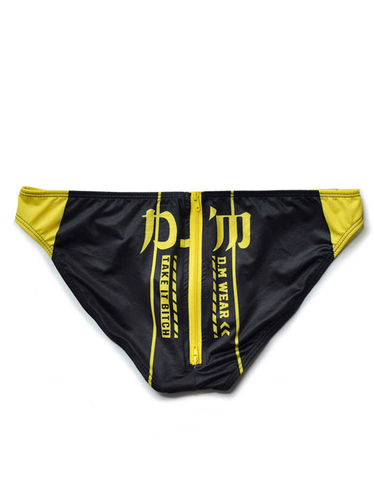 D.M Low Rise Sexy Zipper Briefs
